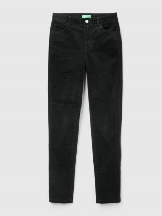 Benetton ženske somot pantalone slim fit 