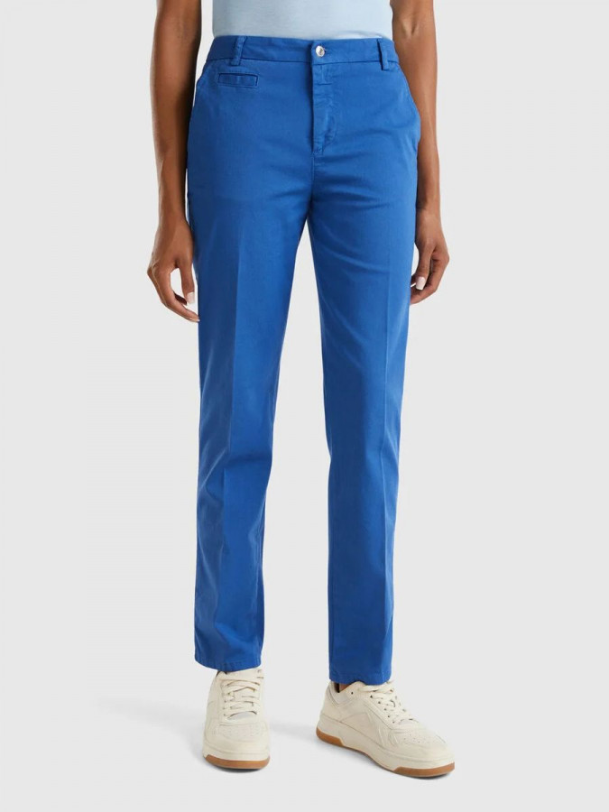 Benetton chino pantalone za žene slim fit 