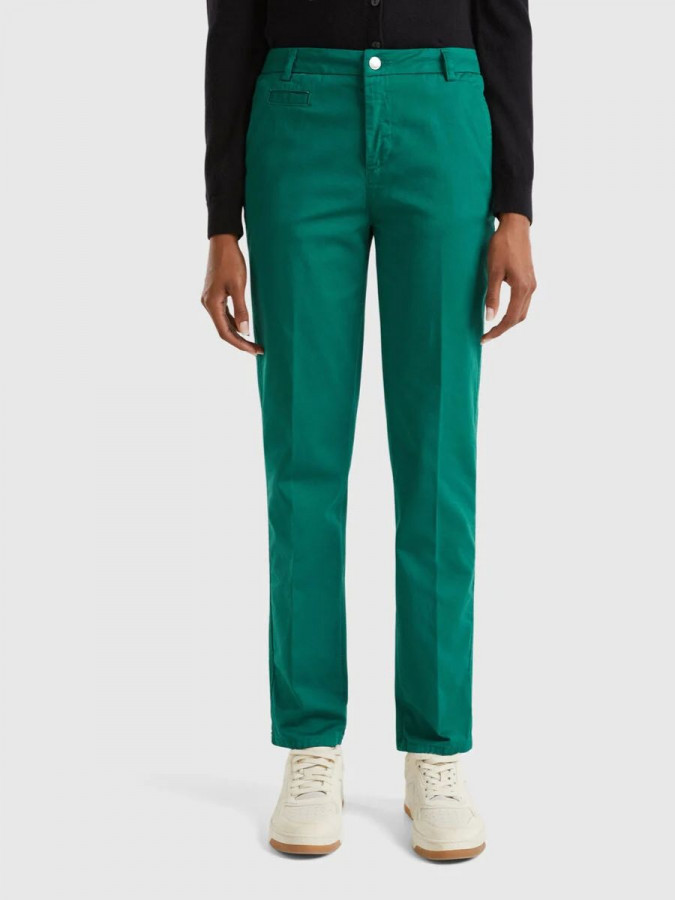 Benetton chino pantalone za žene slim fit 