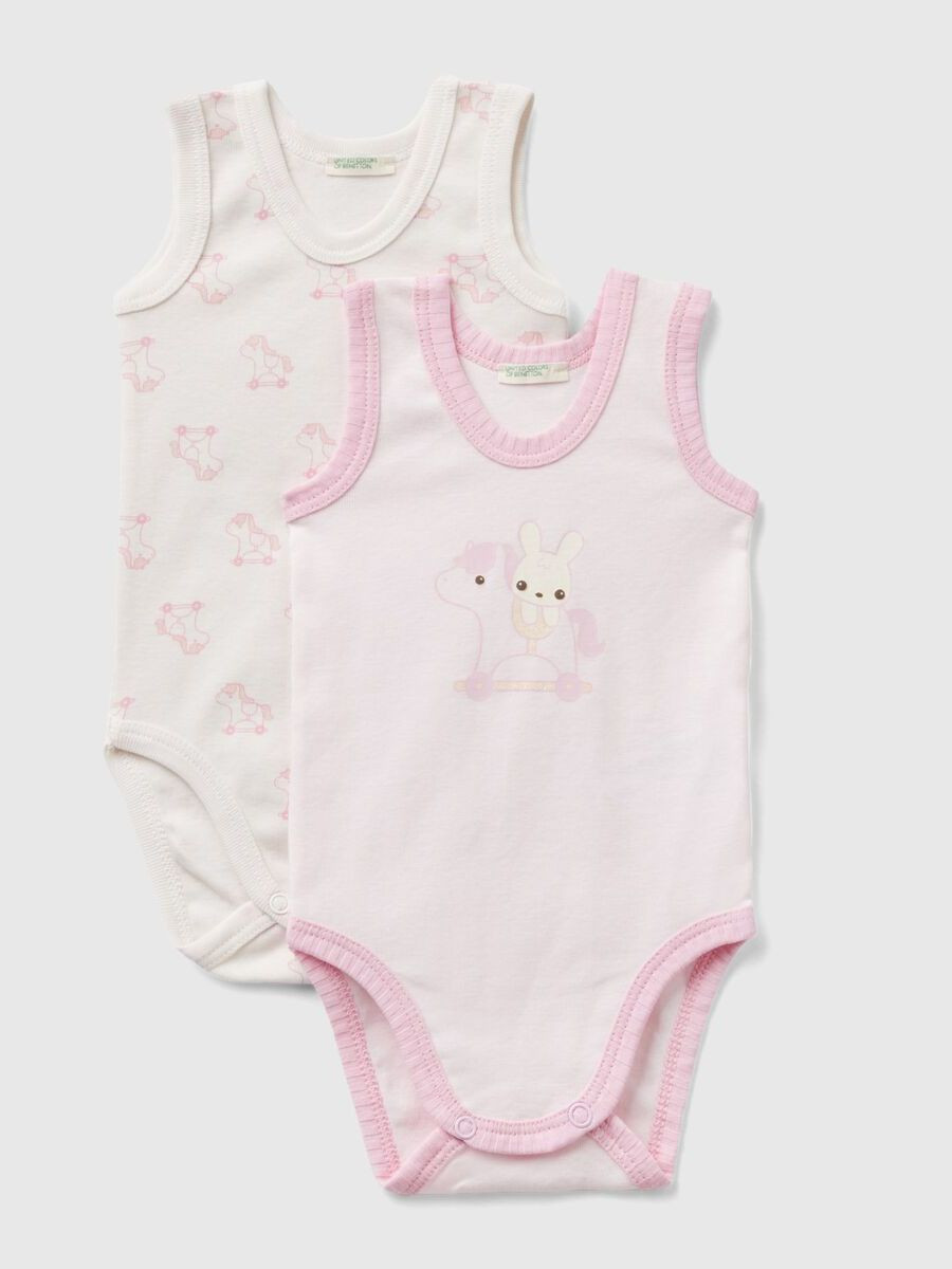 Benetton bodići za bebe, set, 100% bio pamuk 