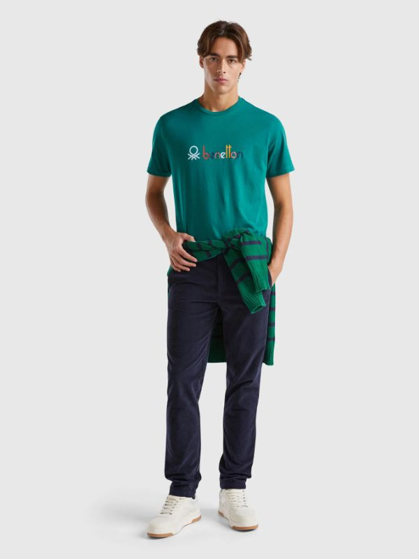 Benetton somot pantalone za muškarce slim fit 