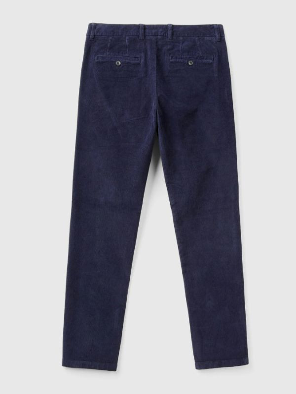 Benetton somot pantalone za muškarce slim fit 