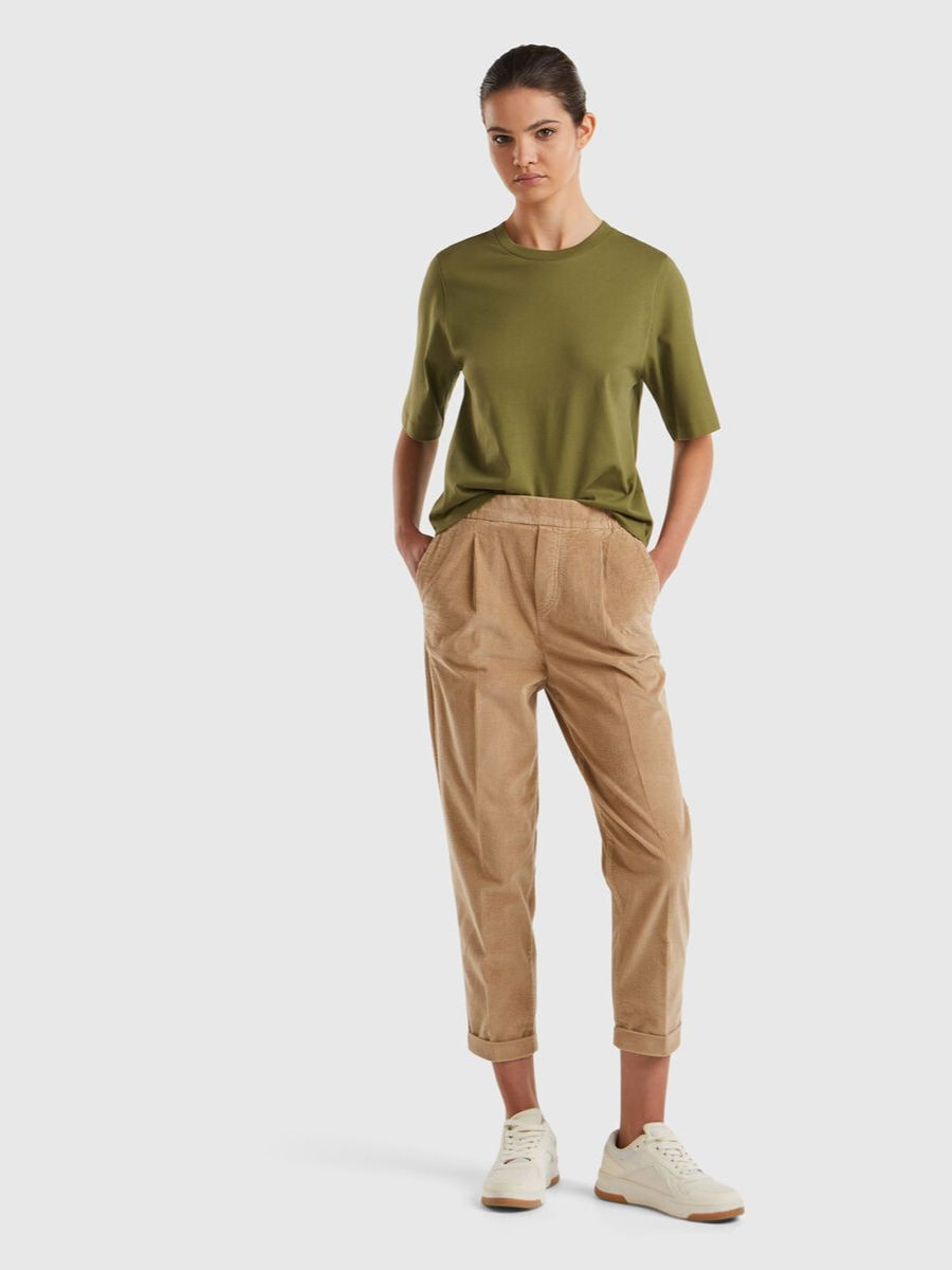 Benetton ženske chino pantalone od somota 